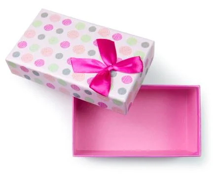 Pink gift box Stock Photos
