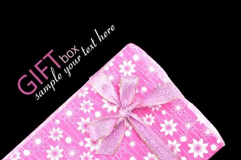 Pink gift box Stock-Fotos