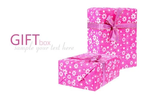 Pink gift box Foto stock