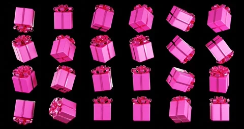 Pink gift boxes pattern	 Stock-Footage 285221585