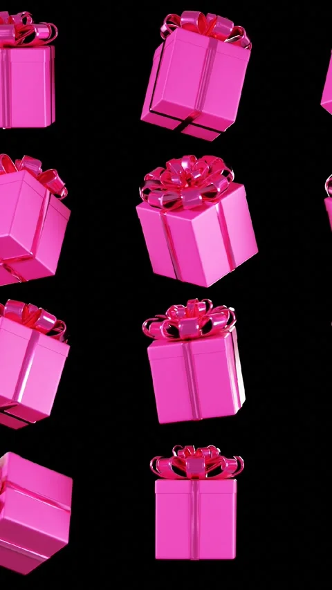 Pink gift boxes pattern	 Stock Footage 285221718