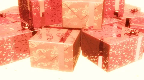 Pink Gift Boxes In A Pile Stock Footage 948756