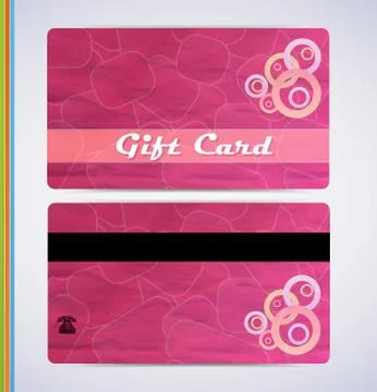 Pink Gift Card Illustrazione stock