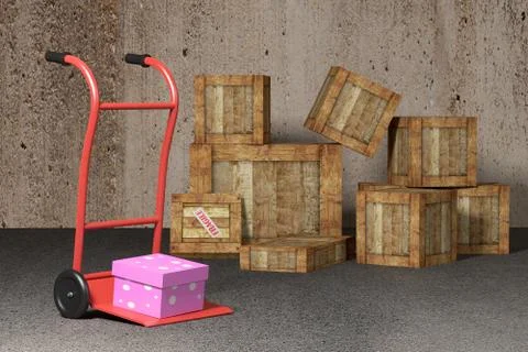 Pink gift Stock Illustration