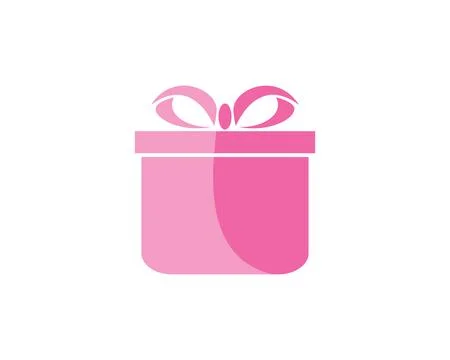 Pink gift logo icon template Stock-Illustration