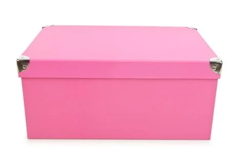 Pink giftboxes isolated on white Stock Photos