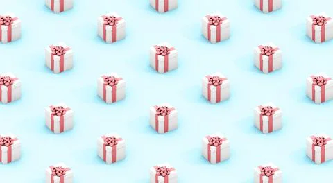 Pink gifts pattern Stock Illustration
