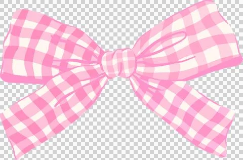 Pink Gingham Bow Illustration Stock-Illustration