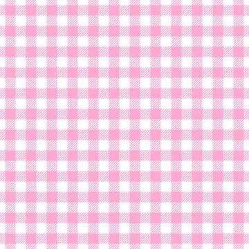 Pink gingham check seamless pattern Stock Illustration