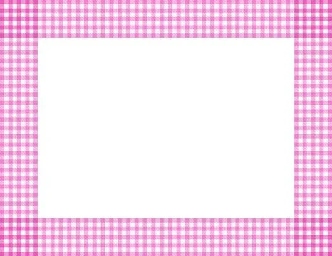 Pink gingham frame Stock Illustration