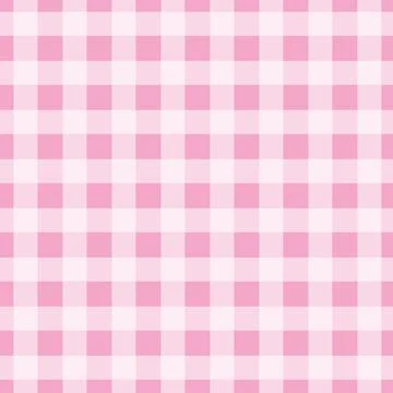 Pink gingham pattern for dress print or table cloth Stock Illustration