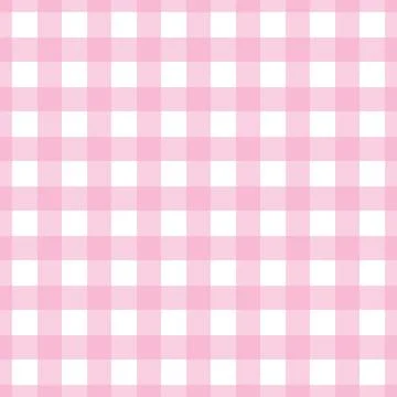 Pink gingham pattern for dress print or table cloth Stock Illustration