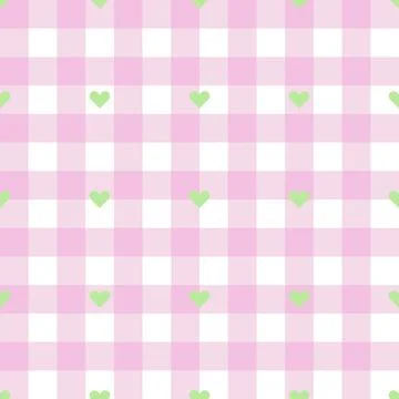 Pink gingham plaid style pattern. Stock Illustration