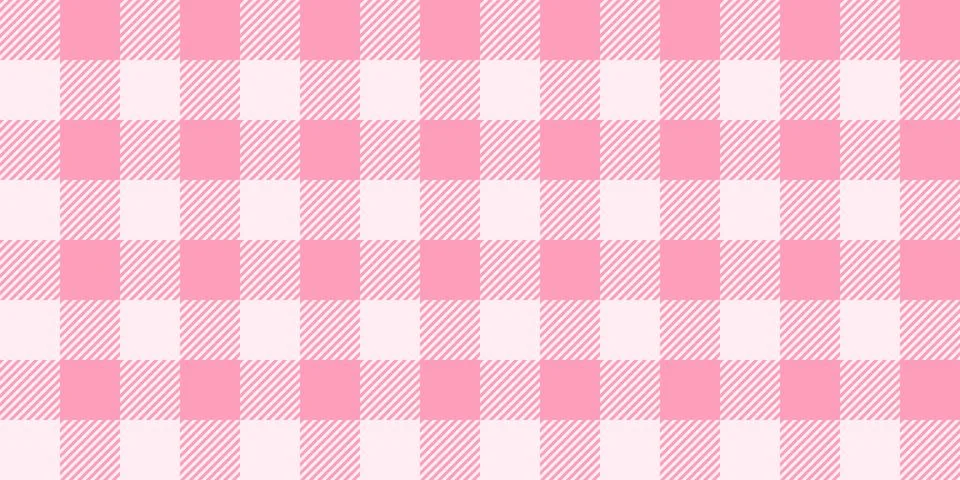 Pink gingham seamless pattern. Pale pink vichy background texture. Checked tweed Stock Illustration