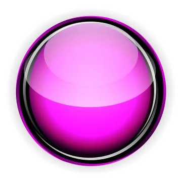 Pink glass button Illustrazione stock