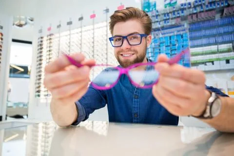 Pink glasses Stock Photos