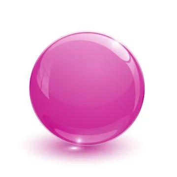 Pink glassy ball Stock Illustration