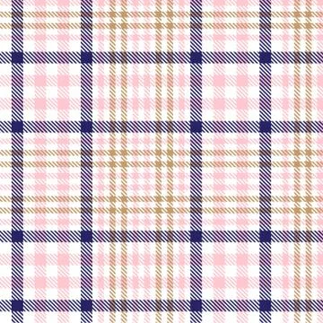 Pink Glen Plaid textured Seamless Pattern Stock Illustration