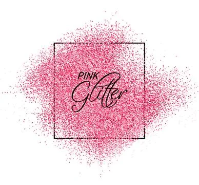 Pink glitter effect Vector realistic. Shiny texture. Detailed 3d illustration Ilustración de archivo