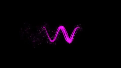 Pink Glitter Spark Wave - Bright Neon Particle Trail Stroke Animation on Da.. Stock Footage 321830231