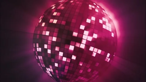 Pink Glittering Lights Sphere Animation Loop Stock Footage 231891793