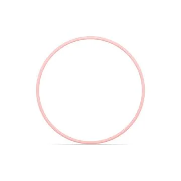 Pink glossy circle frame geometric boundary 3d decorative element realistic v Stock Illustration