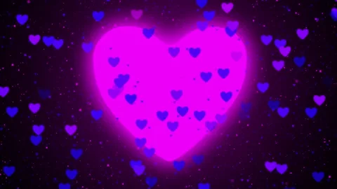 Pink Glow Heart Stock Footage 282530663