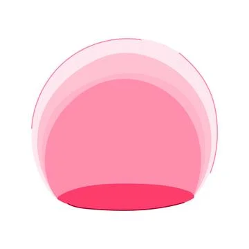 Pink glowing dome creating a protective barrier effect 스톡 일러스트