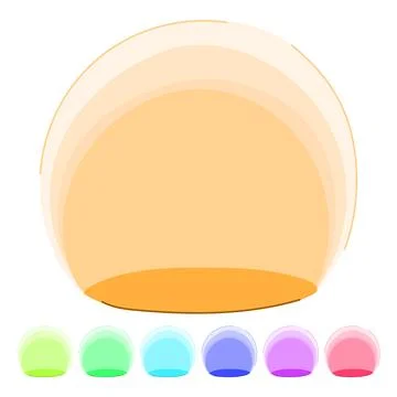 Pink glowing dome creating a protective barrier effect graphic Stock Illustration