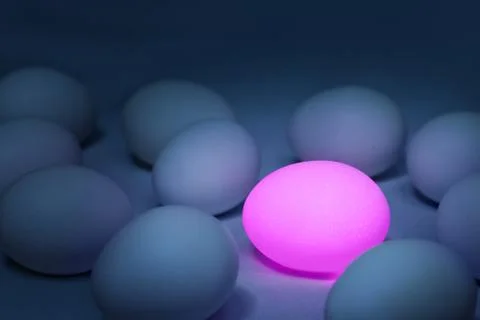 Pink glowing egg Stock Photos