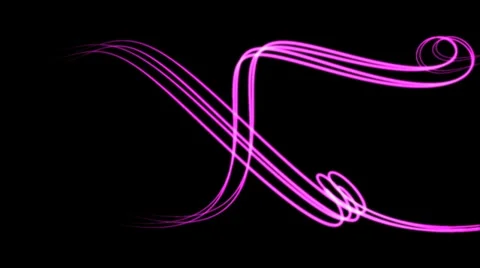 Pink glowing lines in abstract motion - seamless loop (FULL HD) Stock Footage 37101095