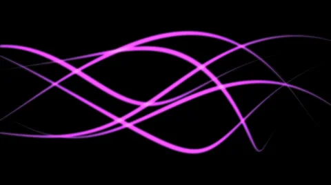 Pink glowing lines in wavy motion - seamless (FULL HD) Stock Footage 37086035