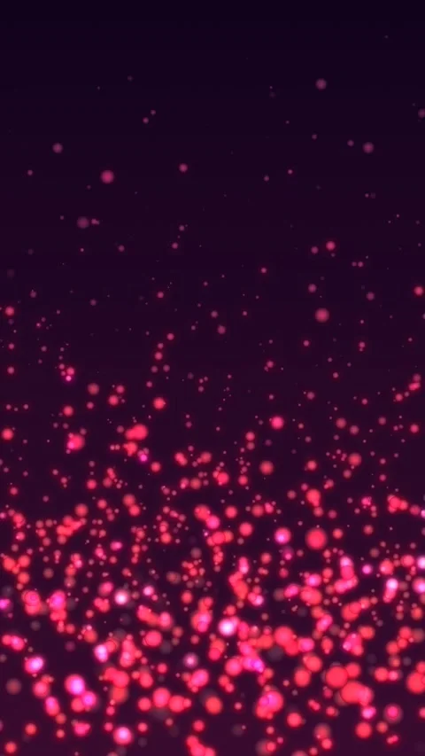 Pink glowing particles on dark background. 2d animation Video stock 342000355