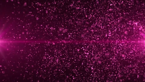 Pink glowing particles drift across a dark background with a soft light beam, Stock-Footage 332803687