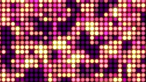Pink glowing round disco light bulbs. background animation Stock Footage 277486744