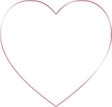 Pink Gold heart Frame Stock Illustration