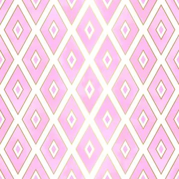 Pink Gold Seamless Pattern Vector with Geometric Rhombus Shapes Stockillustratie