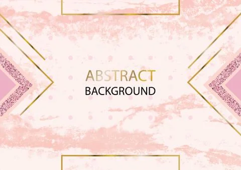 Pink gold vector marble background for wedding, cosmetic, 8 march, parfume shops Stock Illustration