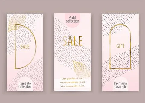 Pink gold vector polka dot background for wedding, cosmetic, 8 march, parfume Stock Illustration