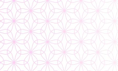 Pink gradation Japanese pattern Hemp leaves with different rings Ilustración de archivo