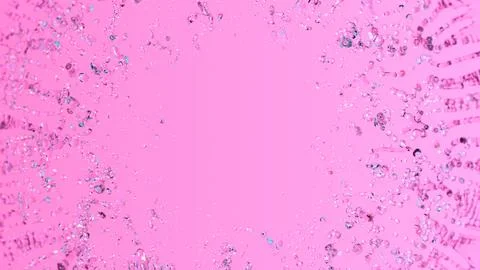 Pink Gradient Background With Clear Liquid Drops Stock Illustration