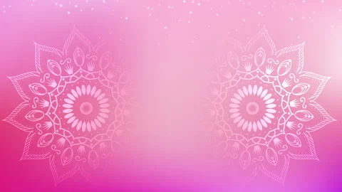 Pink gradient background mandala designs Stock Footage 244790387