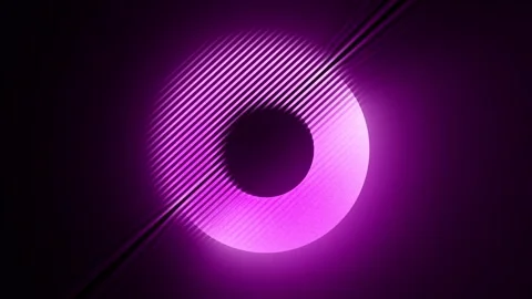 Pink gradient black glow-in-the-dark background animation. The spinning circle Stock Footage 274932180