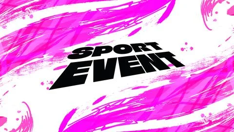 Pink Gradient Brush Background. Grunge Sport Banner Design Stock Illustration