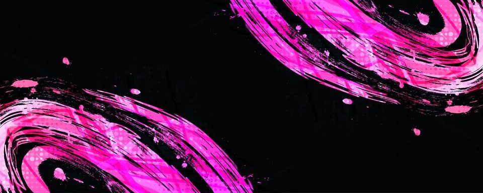 Pink Gradient Brush Background. Grunge Sport Banner Design Stock Illustration