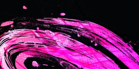 Pink Gradient Brush Background. Grunge Sport Banner Design Stock Illustration