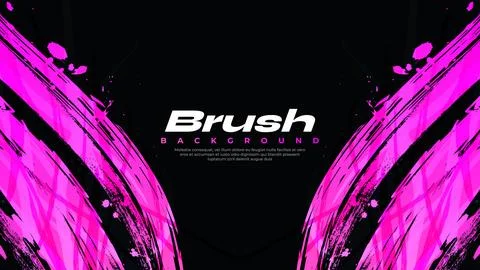 Pink Gradient Brush Background. Grunge Sport Banner Design Stock Illustration