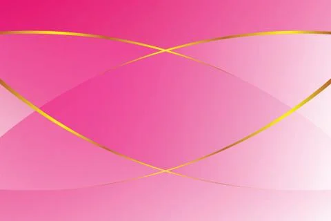 Pink gradient color soft light and golden line graphic for cosmetics banner Illustration