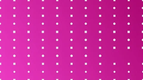 Pink gradient with dots and squares, seamless looping animation. Stock Footage 286420221
