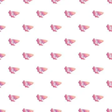 Pink gradient paper plane seamless pattern design Stock Illustration